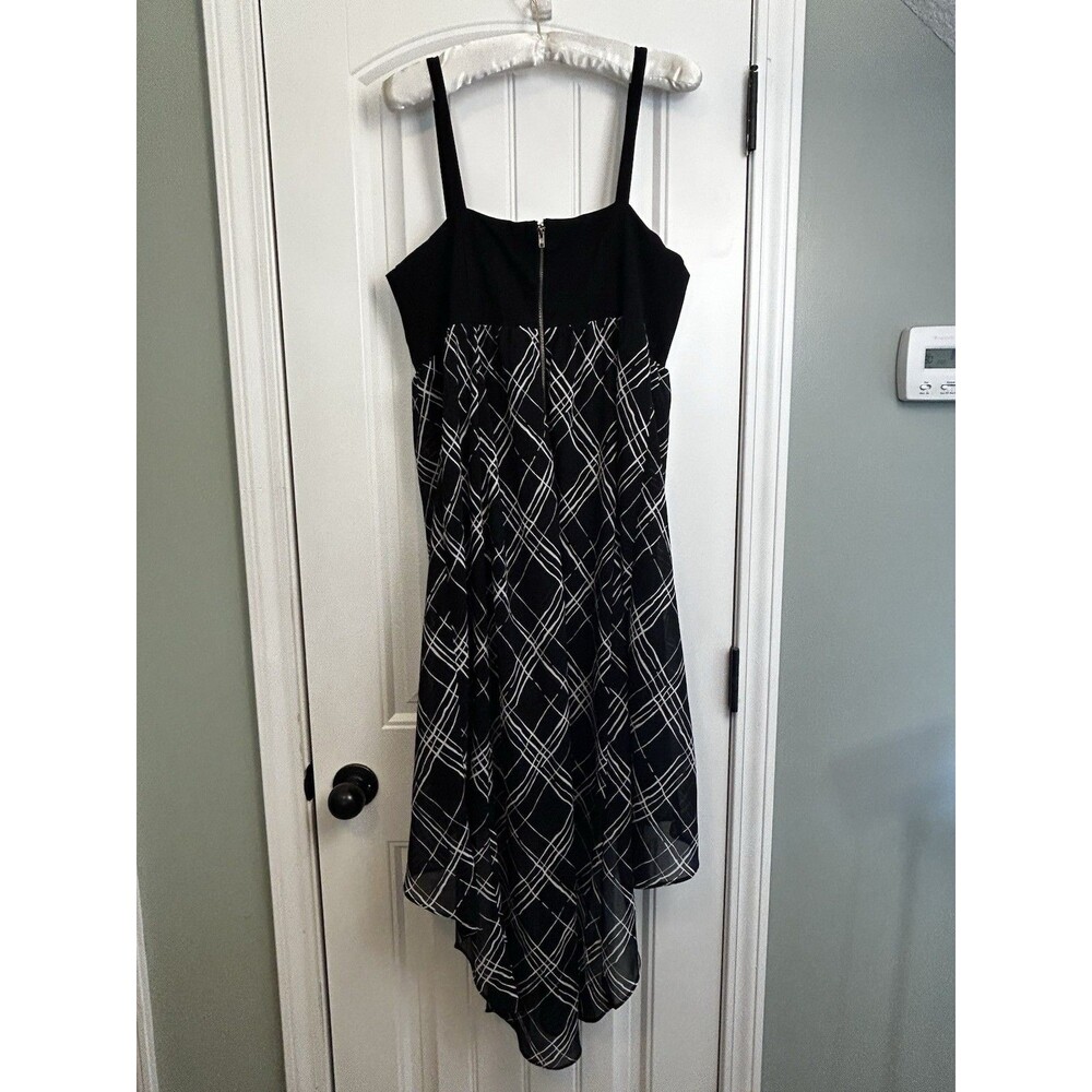 Torrid Size 14 Black Plaid High Low Midi Dress Sleeveless Back Zip Women - Picture 14 of 15
